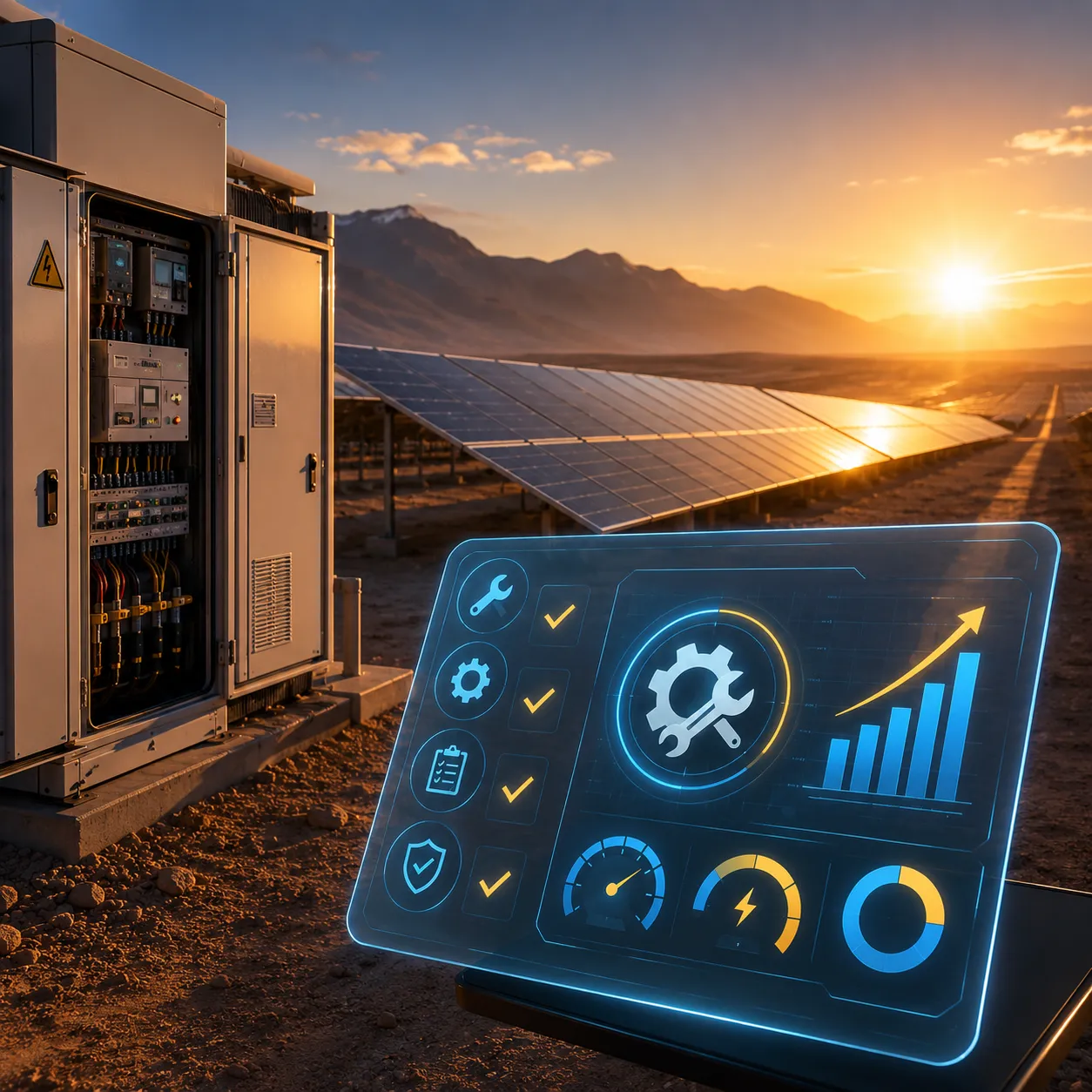 Asesoría O&M y eficiencia operativa para plantas solares desde Arica hasta Biobío